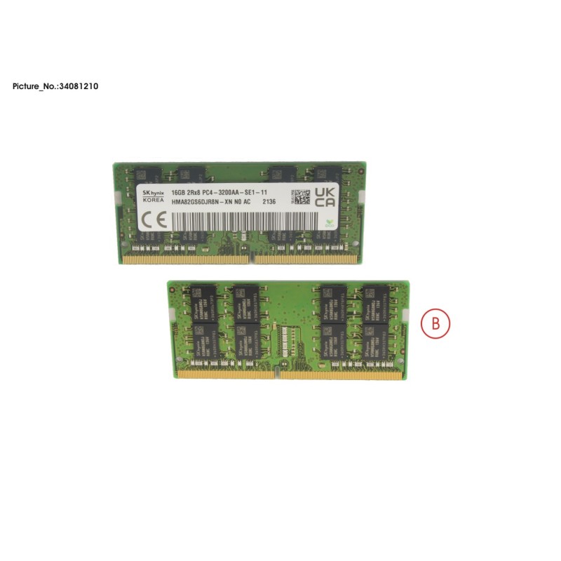 34081210 - MEMORY 16GB DDR4-3200