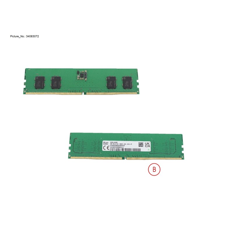 34083072 - MEMORY 8GB DDR5-4800 UNB