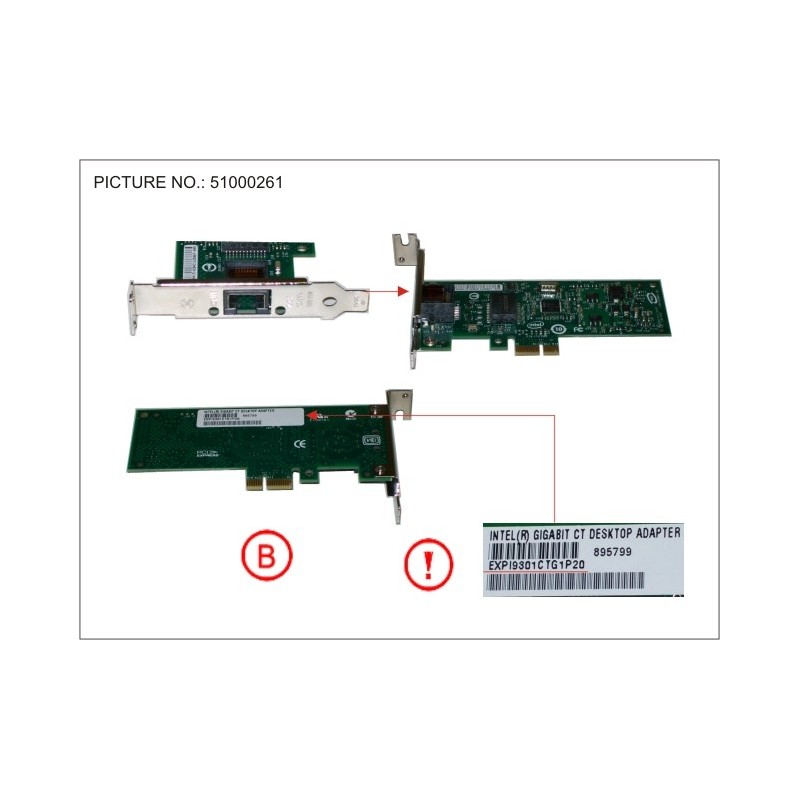 38009272 - ETH CTRL 1X1GBIT PCIE CT DESKTOP CU LP