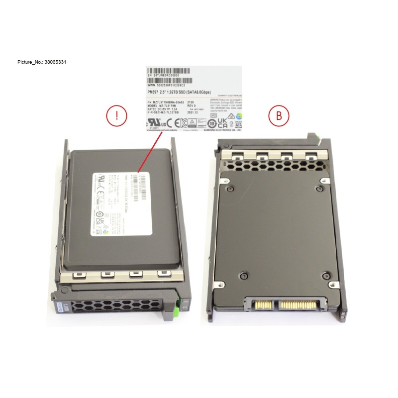 38065331 - SSD SATA 6G 1.92TB MU SFF