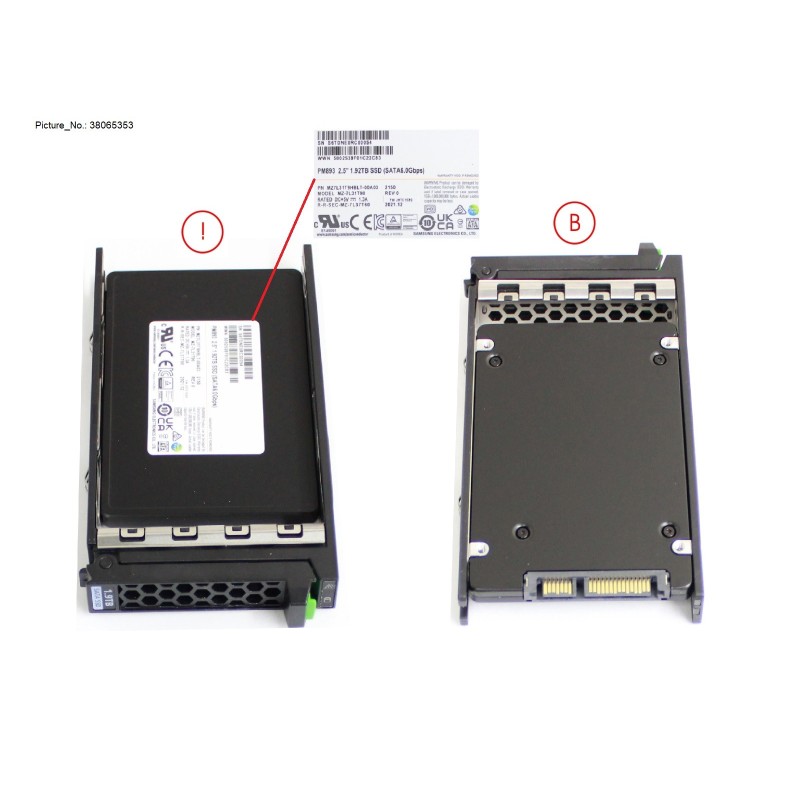 38065353 - SSD SATA 6G RI 1.92TB SFF