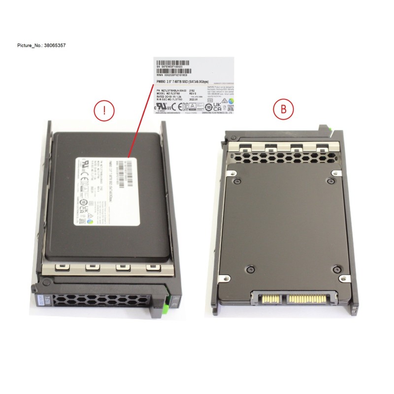 38065357 - SSD SATA 6G RI 7.68TB SFF