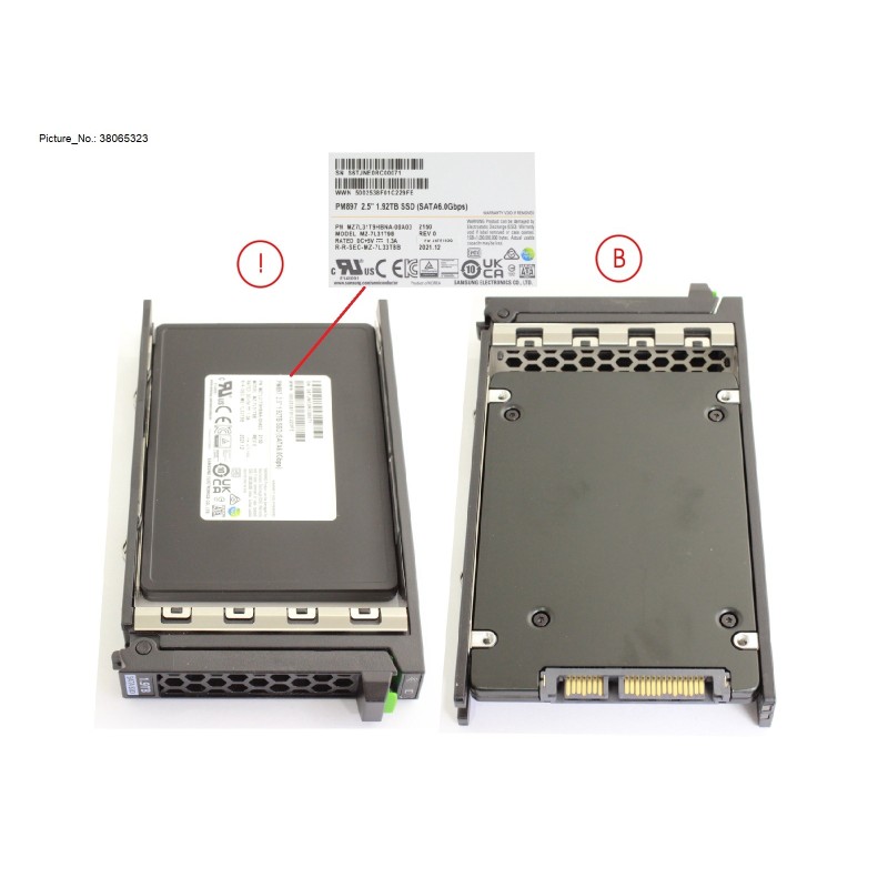 38065323 - SSD SATA 6G 1.92TB MU SFF