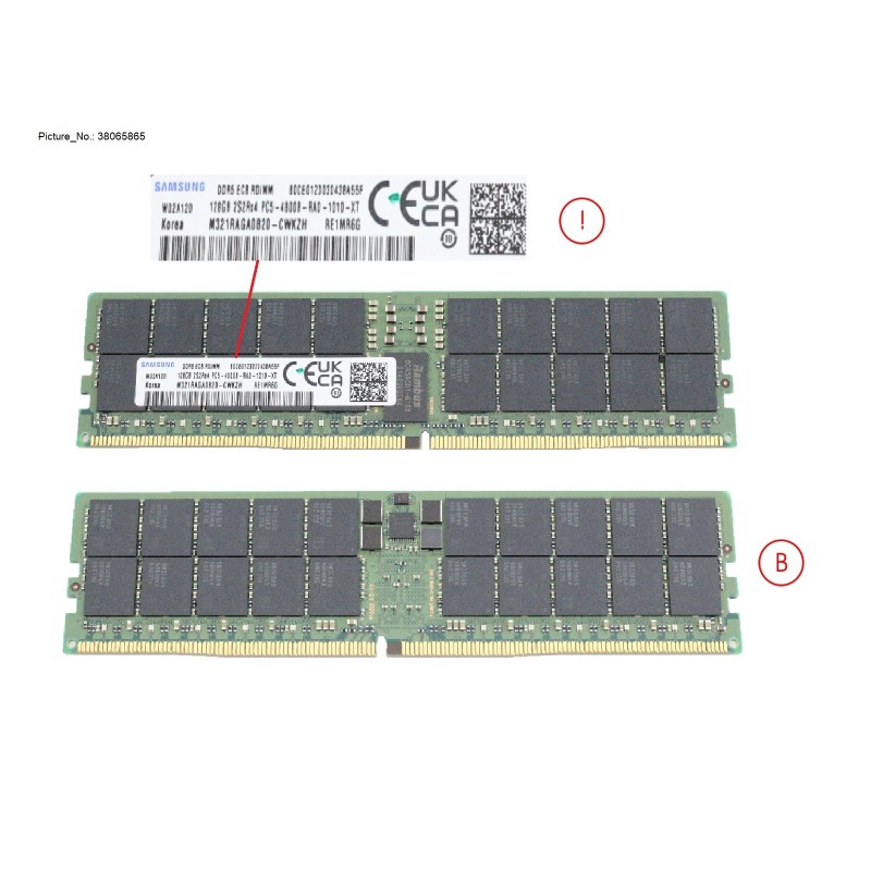 38065865 - 128GB (1X128GB) 4RX4 DDR5-4800 3DS ECC