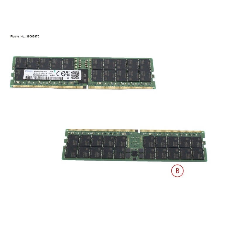 38065870 - 64GB (1X64GB) 2RX4 DDR5-4800 R ECC