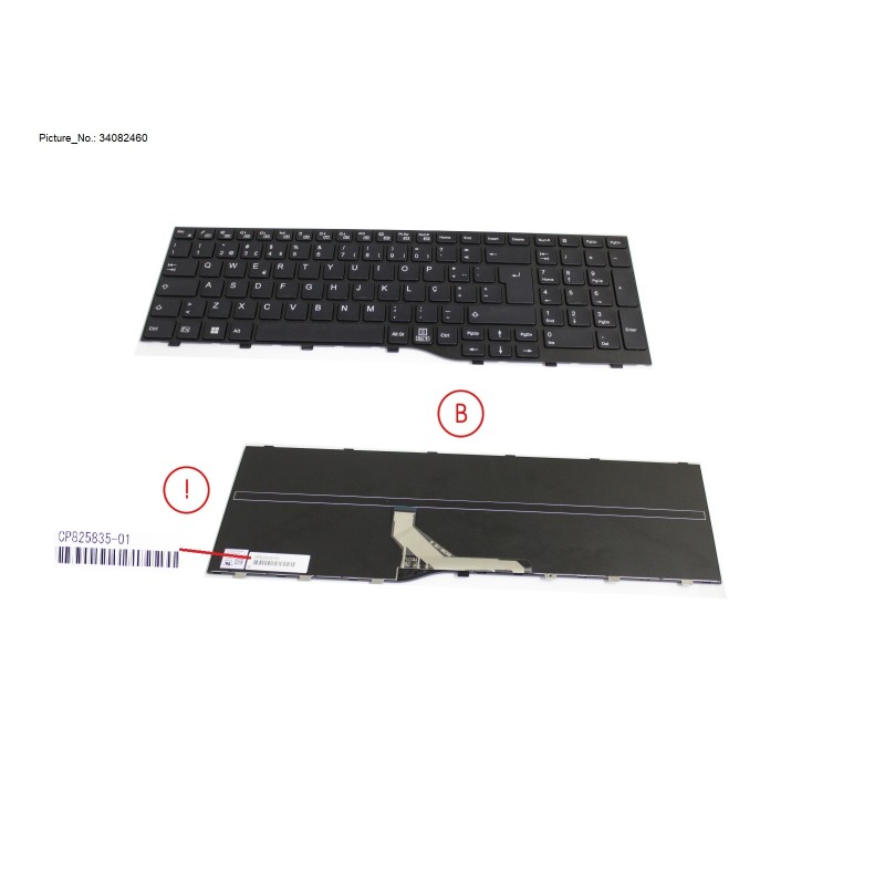 34082460 - KEYBOARD BLACK PORTUGAL WIN11