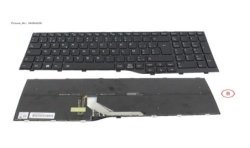 34084226 - KEYBOARD BLACK W  BL BELGIUM WIN10&11