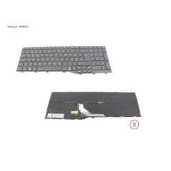 34084224 - KEYBOARD BLACK W  BL SWISS WIN10&11