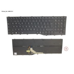 34081214 - KEYBOARD BLACK W  BL SWISS