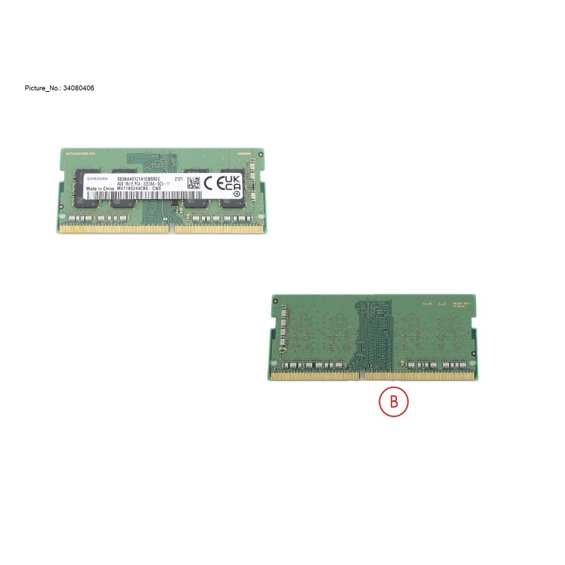 34080406 - MEMORY 4GB DDR4-3200 SO