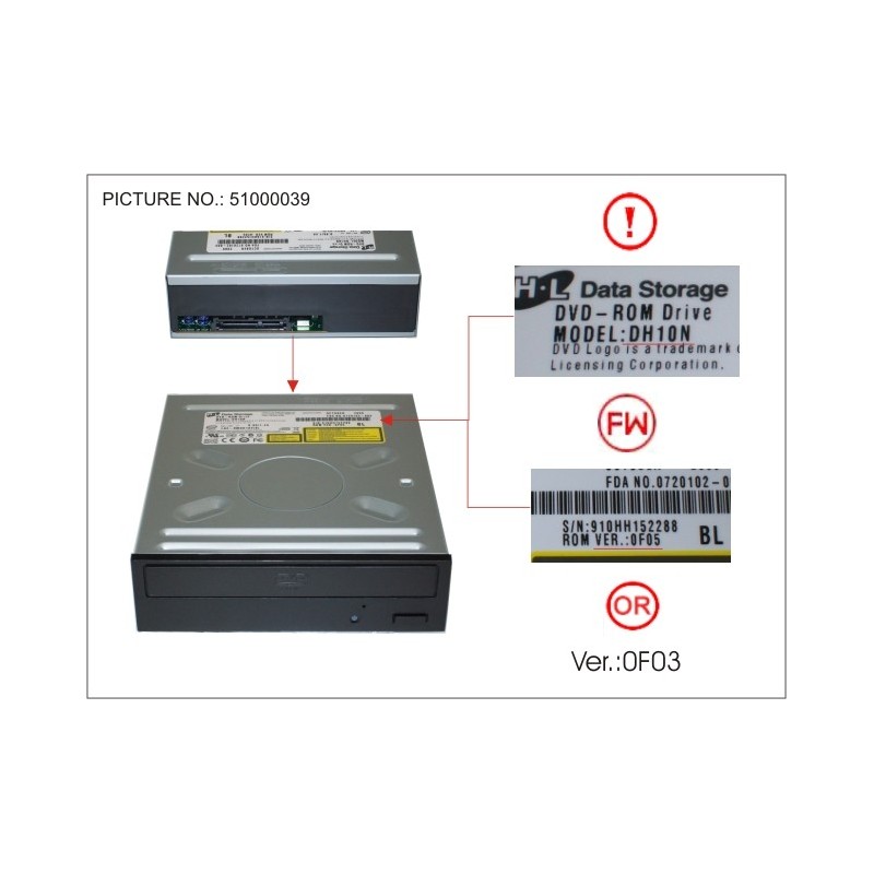 34013662 - SATA DVD-ROM HH BL