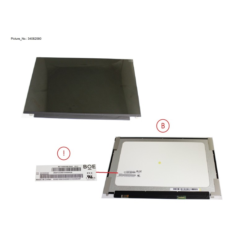 34082580 - LCD ASSY 15  HD W  PLATE