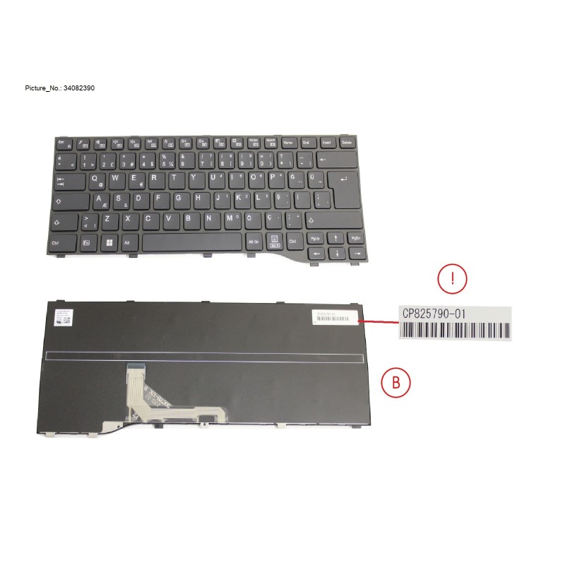 34082390 - KEYBOARD BLACK TURKEY WIN11