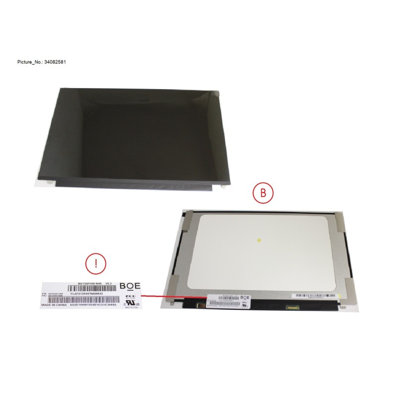 34082581 - LCD ASSY 15  FHD W  PLATE