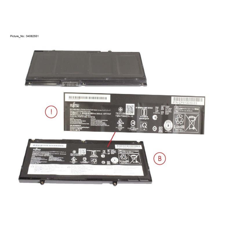 34082551 - -BT-1ST BATTERY (4CELLS) 3915MAH 55WH