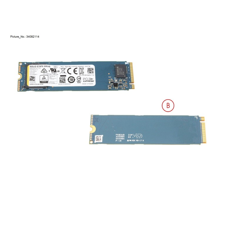 34082114 - SSD PCIE M.2 BG5 1TB G4 (SED)