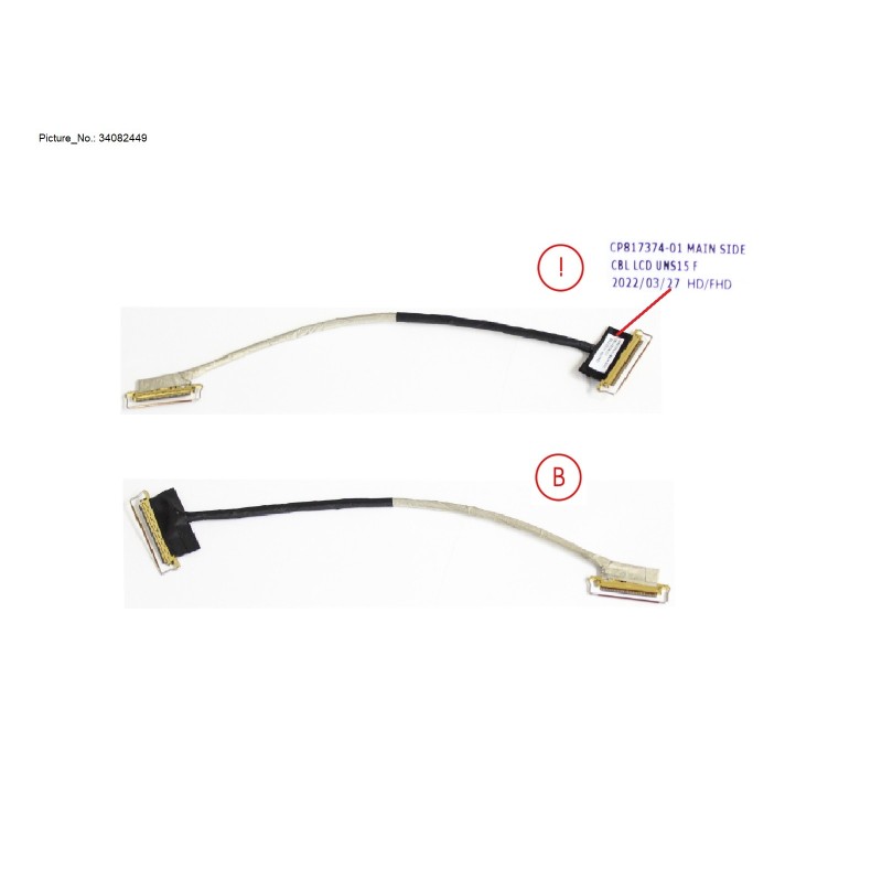 34082449 - CABLE  LCD FOR HD FHD