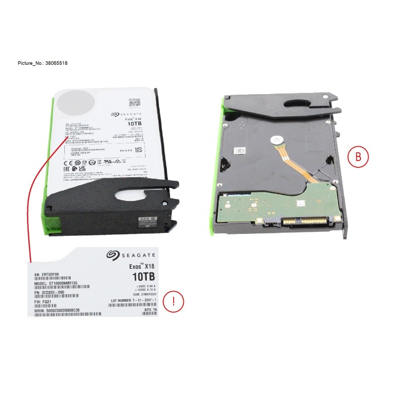 38065518 - DX S4 HDDE HD DRIVE 10TB 7.2K AF