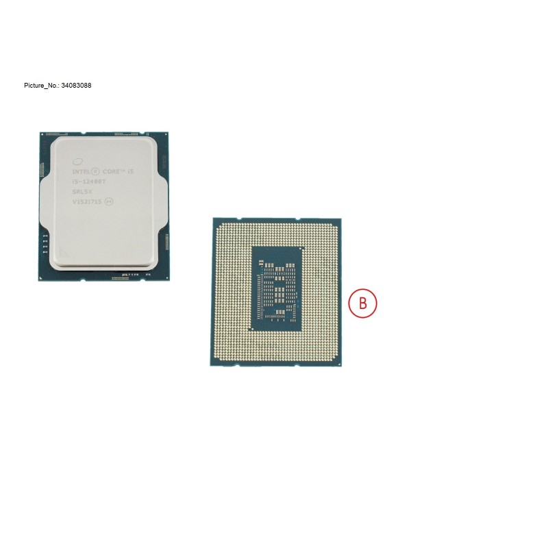 34083088 - CPU INTEL CORE I5-12400T 1 8 GHZ 35W