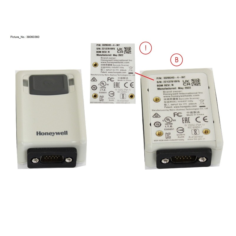 38060360 - HONEYWELL VUQUEST 3320G SCANNER