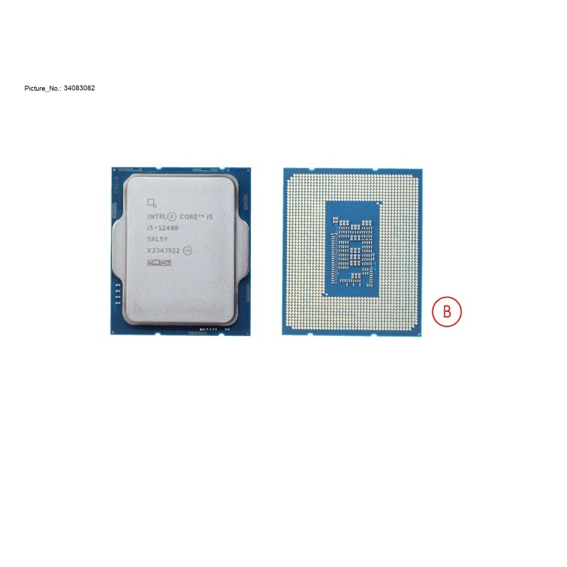 34083082 - CPU INTEL CORE I5-12400 2 5 GHZ 65W