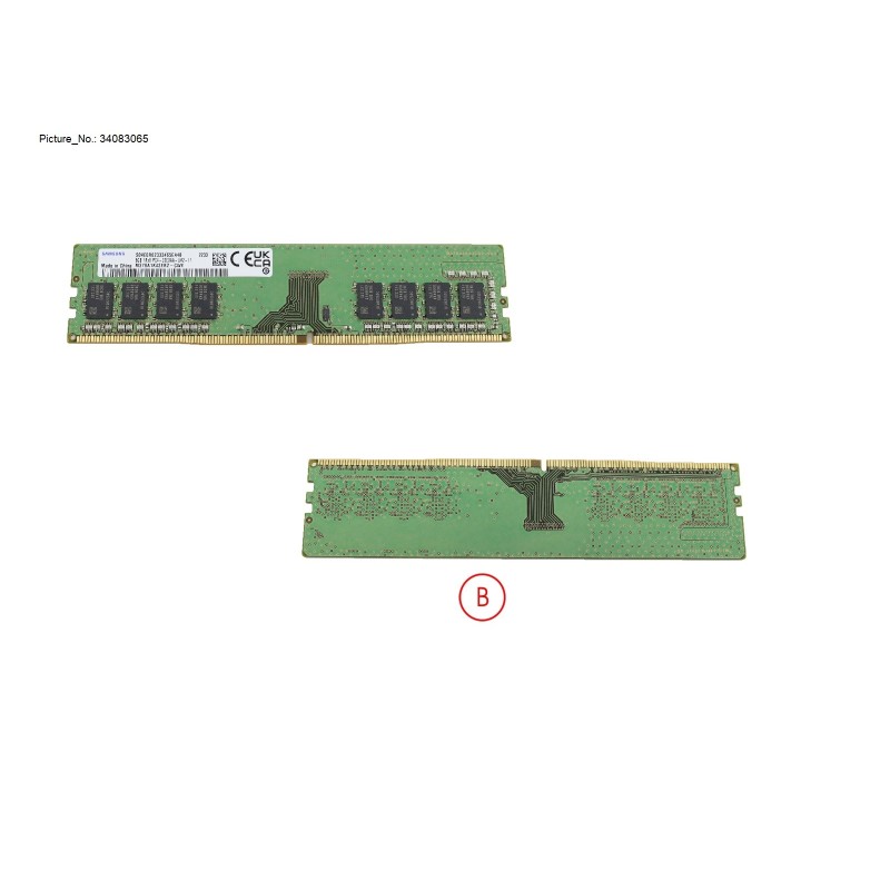 34083065 - MEMORY 8GB DDR4-3200 UNB