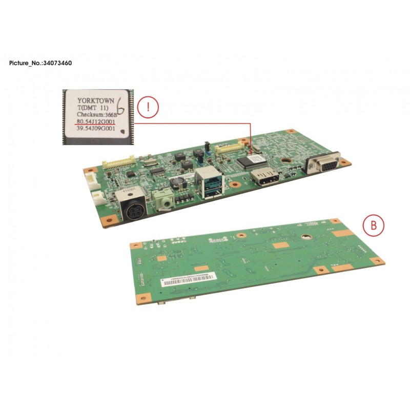 34073460 - PCBA MAIN BRD 12" INLUX LED PANEL N/TCH