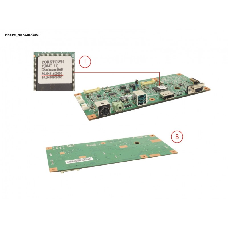 34073461 - PCBA MN BRD 12" INLUX PANEL FCL R/TCH