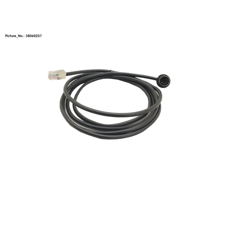 38060257 - TP 27 RJ12 DIN 5 PIN R ANGLE 2.0M BLACK