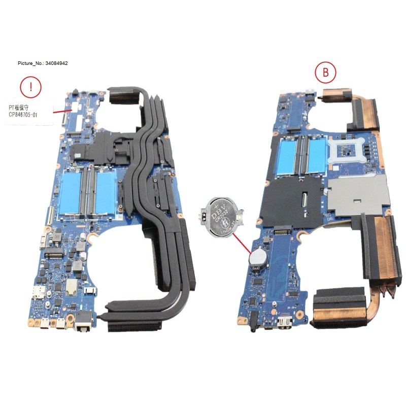 34084942 - MAINBOARD, I7 RTX A1000 6GB