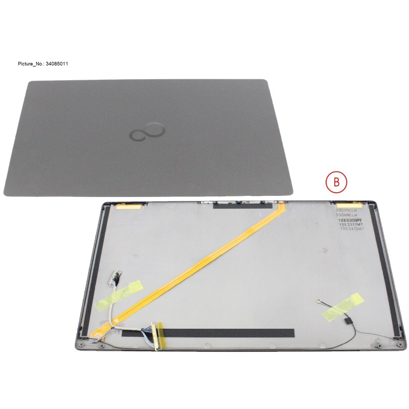 34085011 - LCD BACK COVER BK W/HELLO W/WLAN W/TOUCH