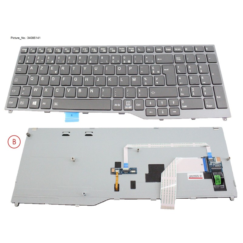 34085141 - KEYBOARD BLACK W/ BL FRANCE