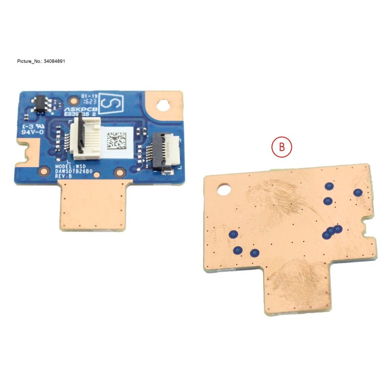 34084891 - SUB BOARD, FNGERPRINT SEC-BIO