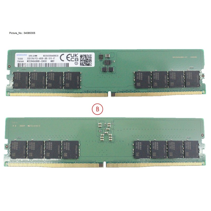 34085305 - MEMORY 32GB DDR5-4800 UNB