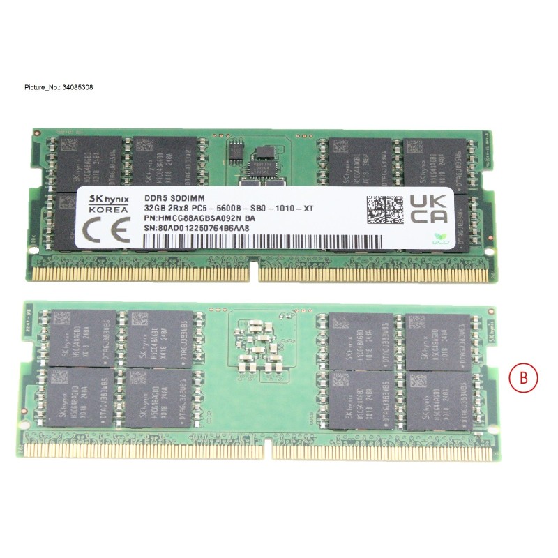 34085308 - MEMORY 32GB DDR5-5600 SO