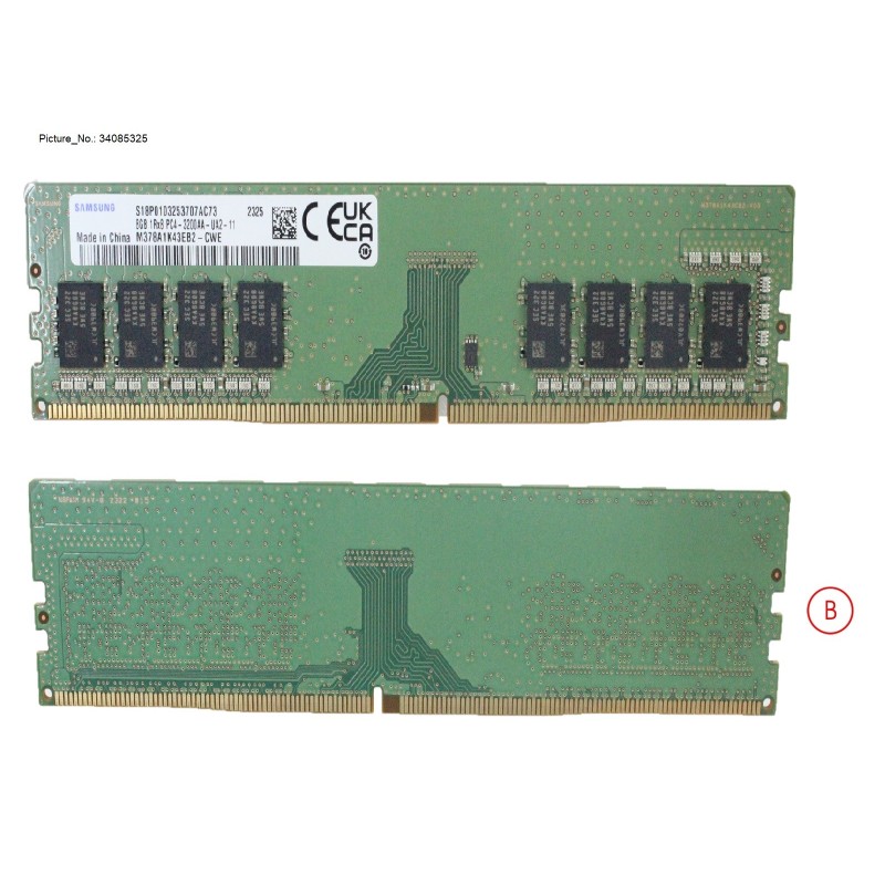 34085325 - MEMORY 8GB DDR4-2933 UNB