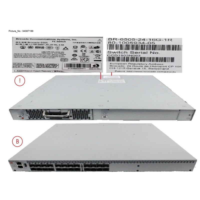 34087199 - BR6505,24P,0 SFPS,BR,AC,SINGLE PSU