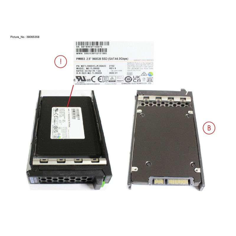 38065358 - SSD SATA 6G RI 960GB SFF