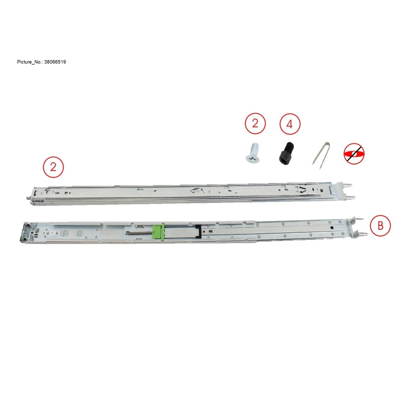 38066519 - RACK MOUNT KIT FOR SHORT DEPTH_NO CMA