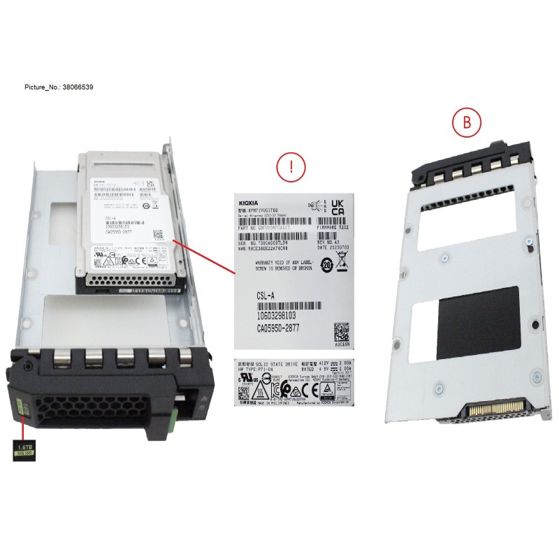 38066539 - SSD SAS 24G MU 1.6TB IN LFF SLIM