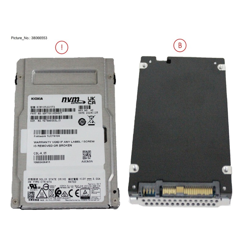 38066553 - SSD PCIE5 SFF RI 15.3TB