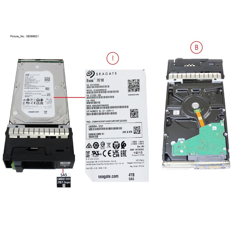 38066621 - DX S3/S4 NLSAS 3TB 7.2 3.5 X1