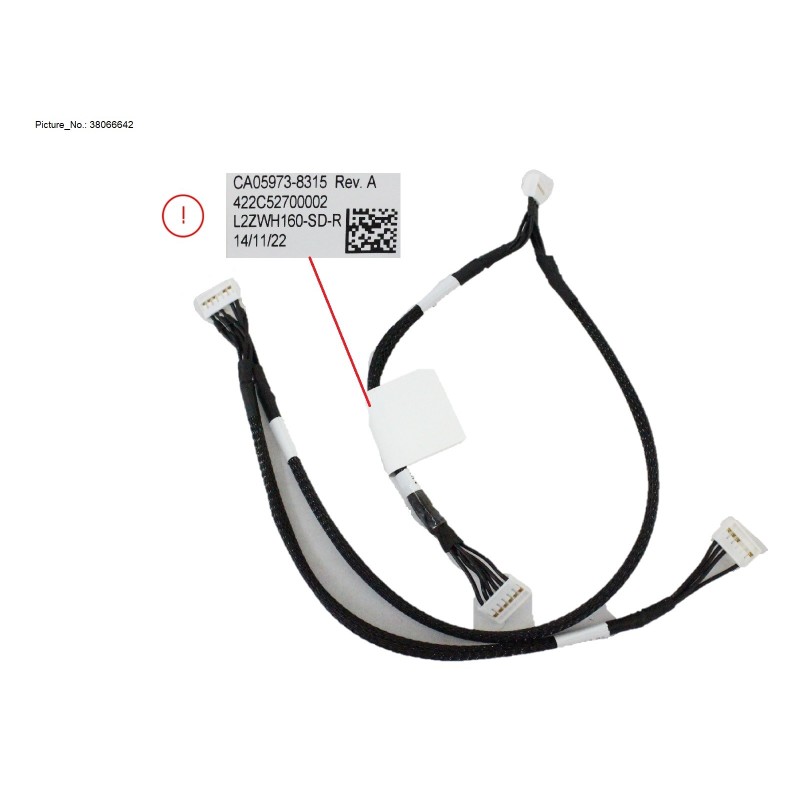 38066642 - I2C SIGNAL CABLE (MB TO RHSBP) Y CABLE