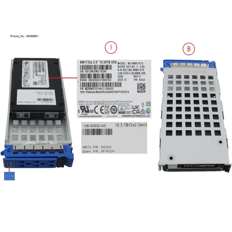 38066661 - SSD,15.3TB,NVME,SED,CAP