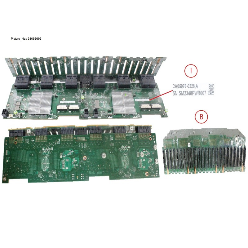 38066693 - RX2450M2_HSBP_24X2.5_PCIE+SWITCH BOARD K