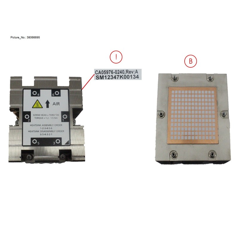 38066695 - 2U CPU HEATSINK (AL)