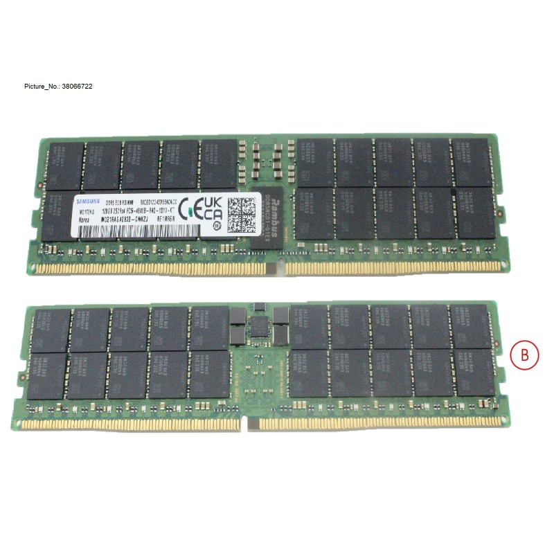 38066722 - 128GB (1X128GB) 4RX4 DDR5-4800 3DS R ECC