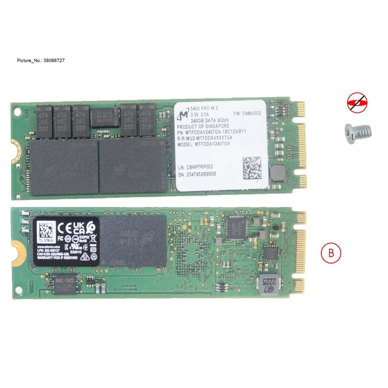 38066727 - M.2 SATA 240GB FOR ESXI