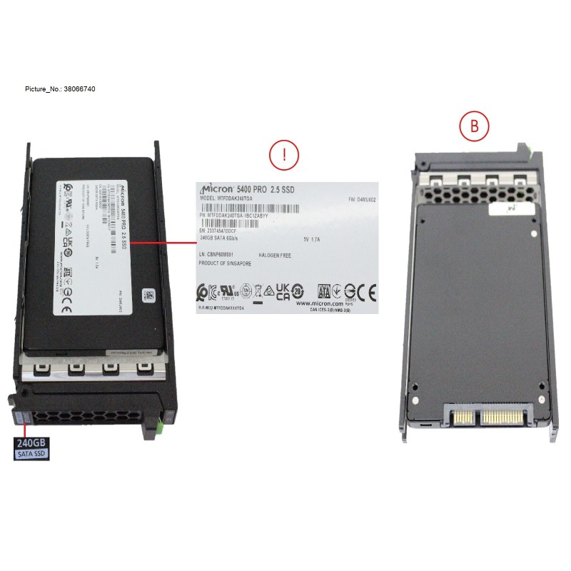 38066740 - SSD SATA 6G RI 240GB IN SFF SLIM