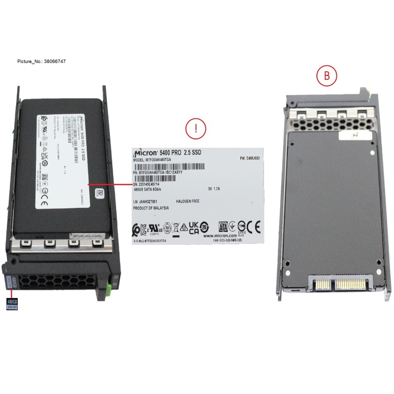 38066747 - SSD SATA 6G RI 480GB IN SFF SLIM